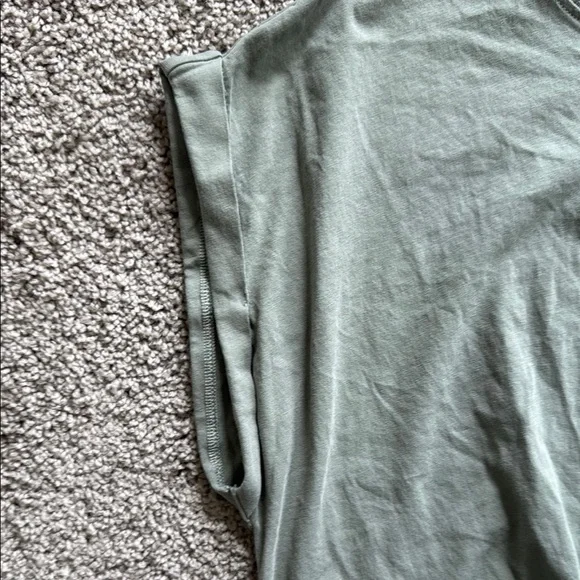 Casual Knot-Front Top in Sage Green - Picture 4 of 6